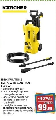 Kärcher idropulitrice k2 power control 1400w