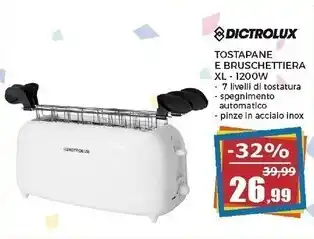 Happy Casa Dictrolux tostapane xl bruschettone - 1200watt offerta