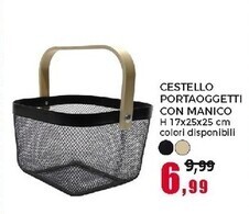 Happy Casa Cestello portaoggetti con manico offerta