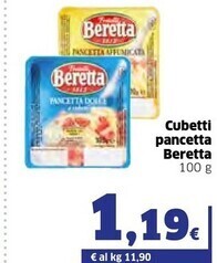 Ok Sigma Beretta cubetti pancetta offerta