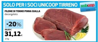 Coop Filone di tonno pinna gialla offerta