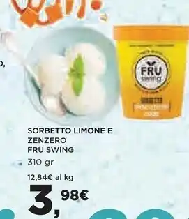 Coop Coop sorbetto limone e zenzero fru swing offerta