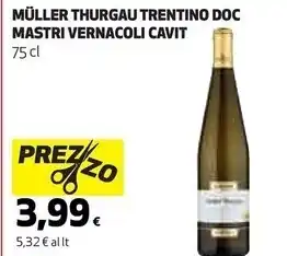 Cavit muller thurgau trentino doc mastri vernacoli