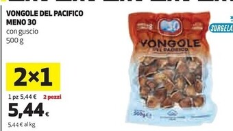 Coop Meno 30 vongole del pacifico offerta