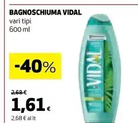 Coop Vidal bagnoschiuma offerta