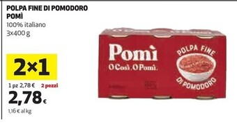 Coop Pomì polpa fine di pomodoro offerta