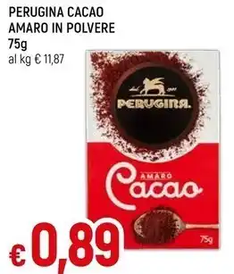 Perugina cacao amaro in polvere