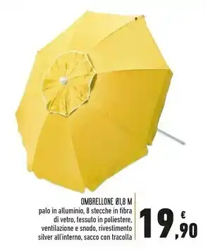 Conad Superstore Ombrellone ⌀1,8 m offerta
