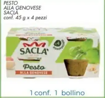 Spazio Conad Saclà Pesto Alla Genovese 45g x 4 pezzi offerta