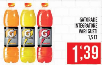 GATORADE INTEGRATORE VARI GUSTI 1,5 LT