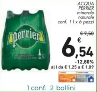 Spazio Conad Perrier Acqua 1l x 6 pezzi offerta