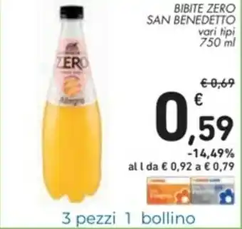 Spazio Conad San Benedetto Bibite Zero 750ml offerta