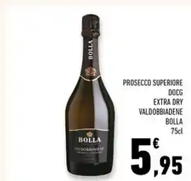 Conad Superstore Bolla prosecco superiore docg extra dry valdobbiadene offerta