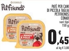 Conad City Conad pate per cani di piccola taglia petfriends offerta