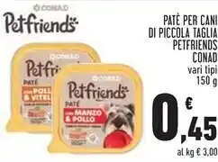 Conad pate per cani di piccola taglia petfriends
