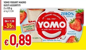 Yomo yogurt magro gusti assortiti