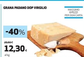 Coop Virgilio grana padano dop offerta