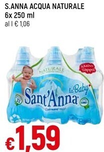 Famila Superstore Sant'anna acqua naturale offerta