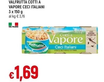 Famila Superstore Valfrutta cotti a vapore ceci italiani offerta