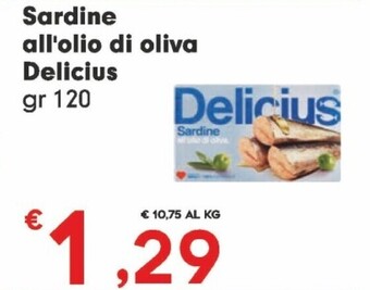 Despar Delicius sardine all'olio di oliva offerta