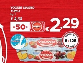 Bennet Yomo yogurt magro offerta