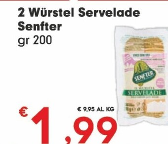 Despar Senfter 2 wurstel servelade offerta