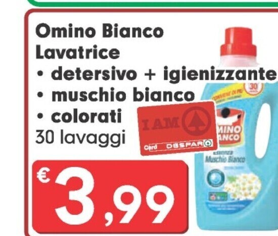 Despar Omino bianco lavatrice offerta
