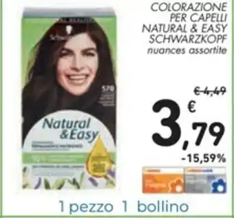 Spazio Conad Natural & Easy Schwarzkopf Colorazione per Capelli offerta