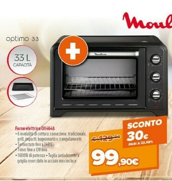 Expert Moulinex Forno Elettrice DX4648 offerta
