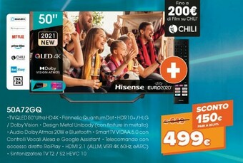 Expert Hisense 50A72GQ offerta