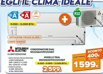 Expert Mitsubishi Electric Condizionatore Dual MXZ2HA40VFE12535KIT offerta
