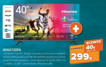 Expert Hisense 40A5720FA offerta