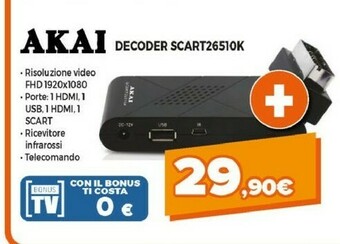 Expert Akai Decoder Scart2651OK offerta