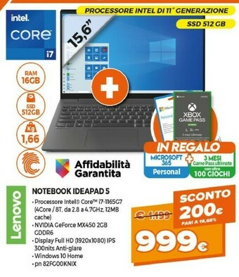 Expert Lenovo Notebook Ideapad 5 offerta