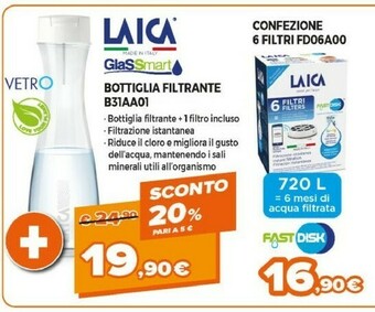 Expert Laica Bottiglia Filtrante B31AA01 offerta