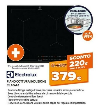 Expert Electrolux Piano Cottura Induzione CIL63443 offerta