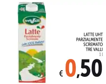 Spazio Conad Tre Valle Latte Uht Parzialmente Scremato 1l offerta