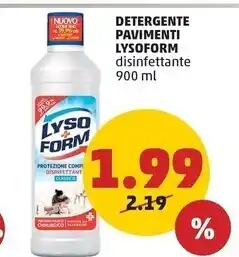 PENNY Lysoform detergente pavimenti disinfettante offerta