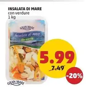 PENNY Gran mare insalata di mare con verdure offerta