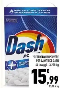 Conad Dash detersivo in polvere per lavatrice offerta