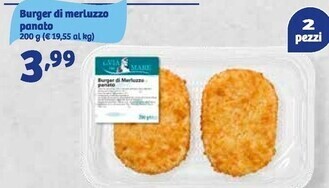 In'S Mercato Burger di merluzzo panata offerta