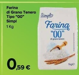 Carrefour Market Simpl farina di grano tenero tipo 00 offerta
