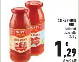 Conad Mutti salsa pronta datterini offerta