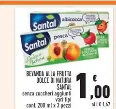 Conad Santal bevanda alla frutta dolce di natura offerta