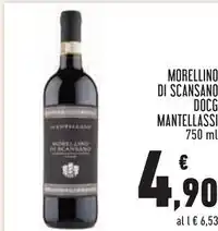 Conad Mantellassi morellino di scansano docg offerta