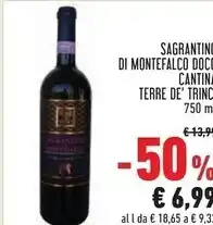 Conad Terre de' trinci sagrantino di montefalco docg offerta