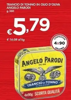 Bennet Angelo parodi trancio di tonno in olio d'oliva offerta