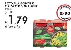 Bennet Polli pesto alla genovese classico o senza aglio offerta