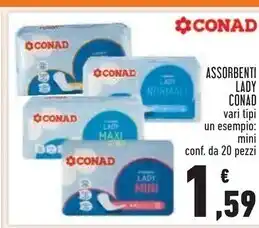 Conad Conad assorbenti lady offerta