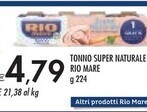 Bennet Rio mare tonno super naturale offerta